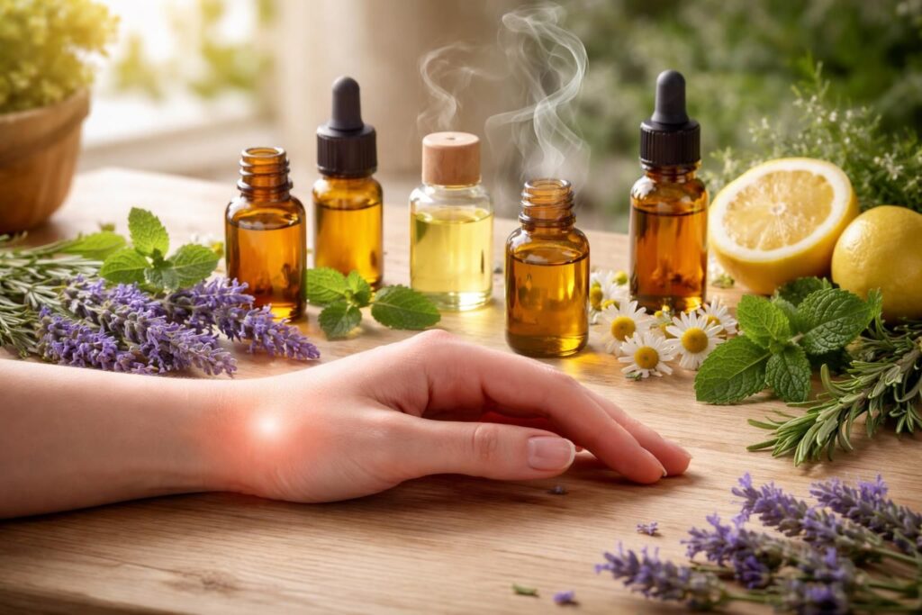 découvrez comment les huiles essentielles peuvent soulager naturellement la douleur du canal carpien. explorez nos solutions apaisantes pour un bien-être optimal.