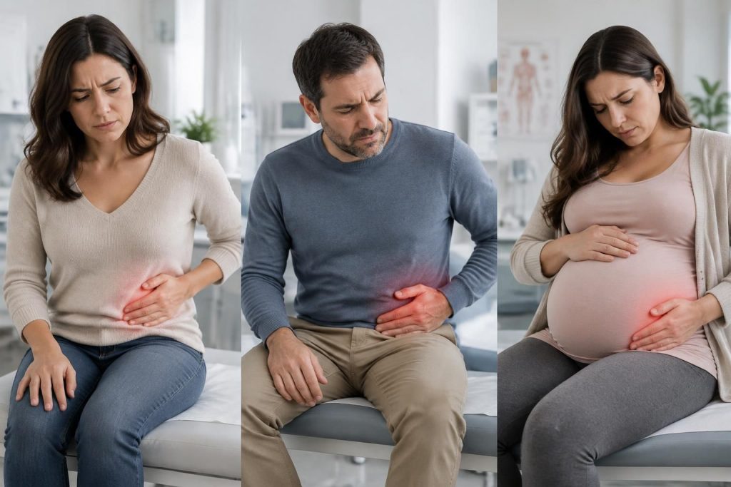 douleur en bas du ventre à gauche : causes possibles chez la femme, l’homme et pendant la grossesse, symptômes associés et signes nécessitant un avis médical.